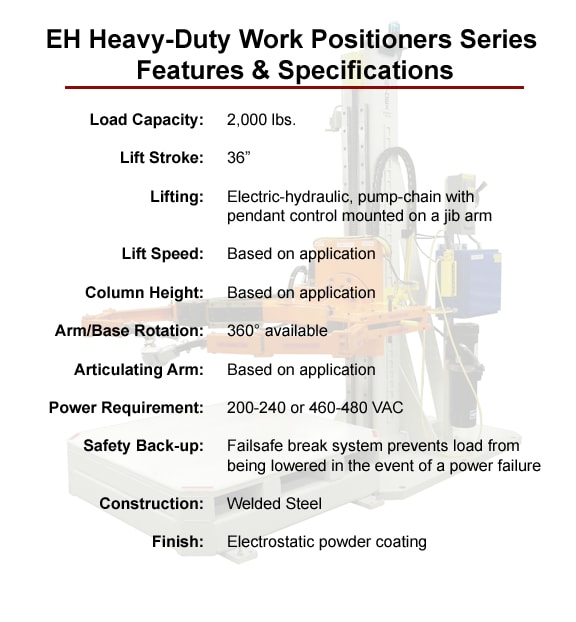 EH Heavy-Duty work positioners