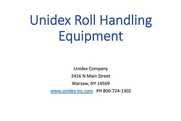 Unidex Roll Handling Equipment
